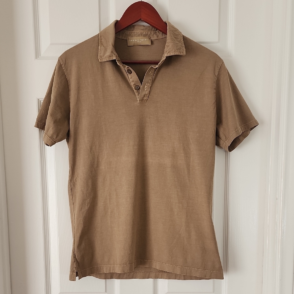 Daniele Fiesoli Tan Polo Shirt - Size M